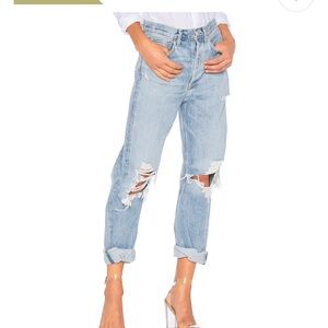 Agolde 90's Mid Rise Loose Fit Jeans in Fall Out